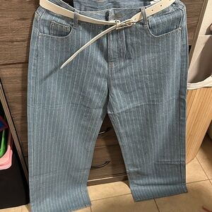Women’s Blue Striped Jeans size M